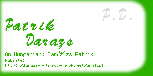 patrik darazs business card